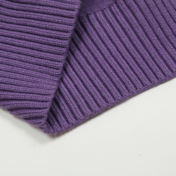 Ami Women's Purple Sweater Turtlenecks - Picture 6 of 8